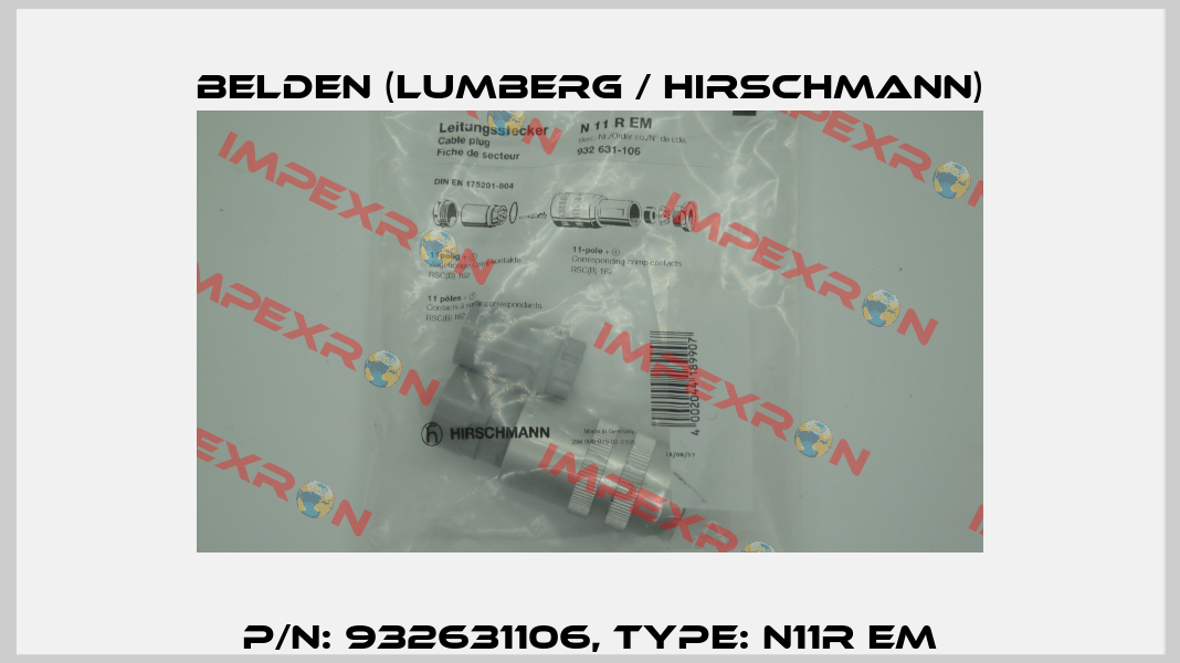 P/N: 932631106, Type: N11R EM Belden (Lumberg / Hirschmann)