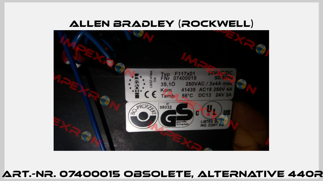 F117x01 Art.-Nr. 07400015 obsolete, alternative 440R-B23211 Allen Bradley (Rockwell)