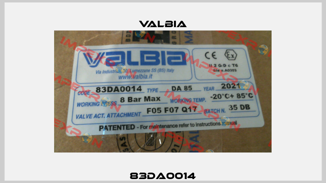 83DA0014 Valbia