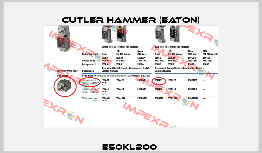 E50KL200  Cutler Hammer (Eaton)