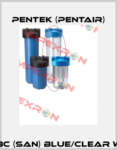#20 BC (SAN) Blue/Clear w/PR  Pentek (Pentair)
