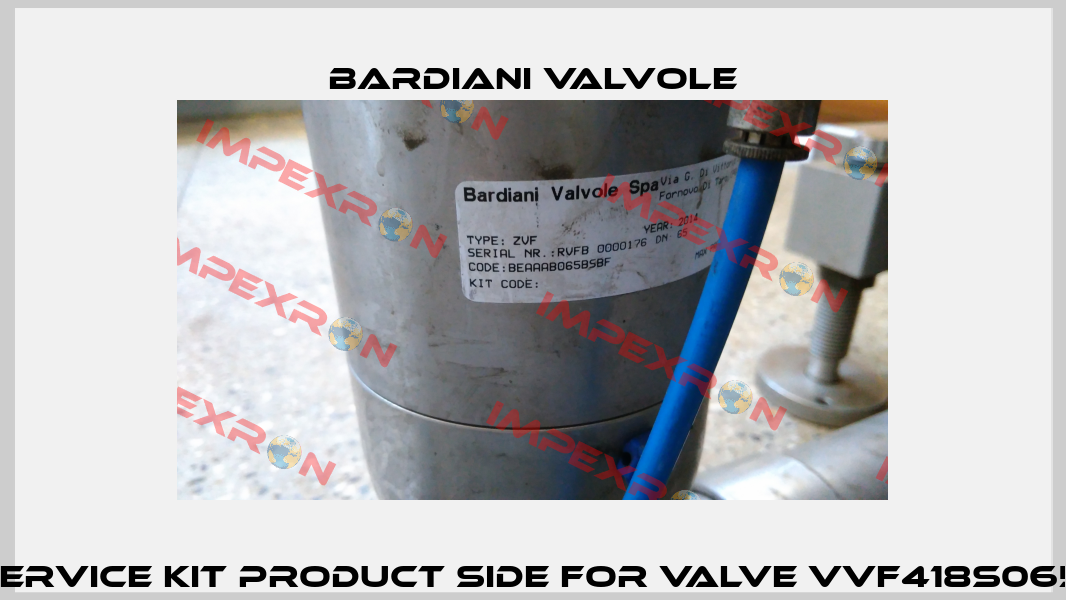 SERVICE KIT PRODUCT SIDE FOR VALVE VVF418S065  Bardiani Valvole