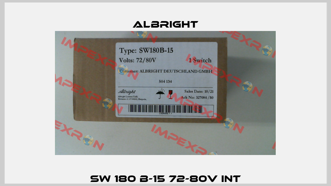 SW 180 B-15 72-80V INT Albright