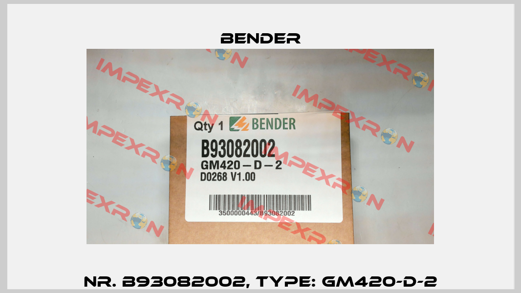 Nr. B93082002, Type: GM420-D-2 Bender
